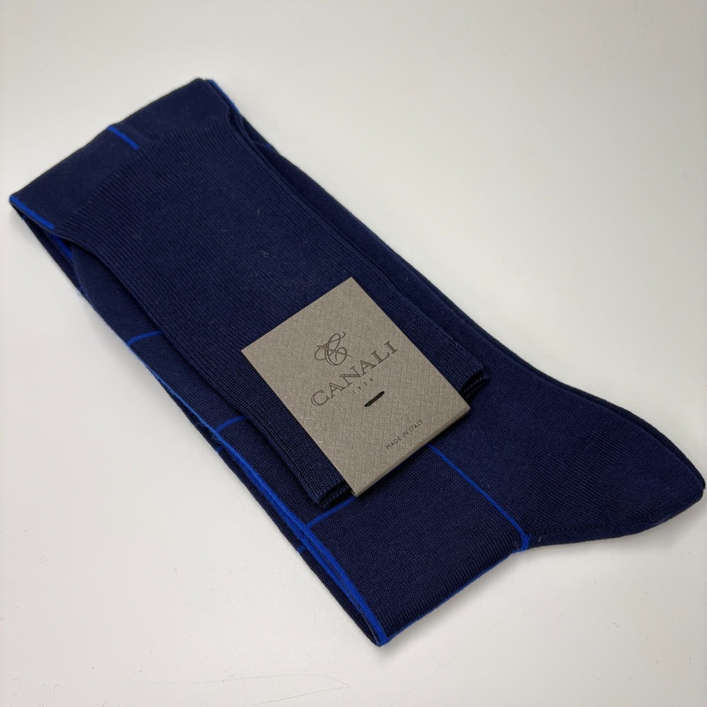 NWT Canali Windowpane Dress Socks Italy COL. 005